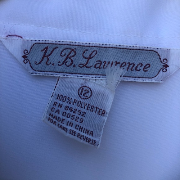 Vintage Size 12 White Button Up Shirt - Picture 5 of 7